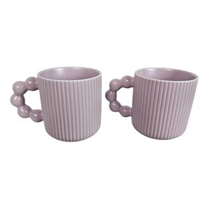 Cure Purple Bubble Handle Ceramic Mug Set​​